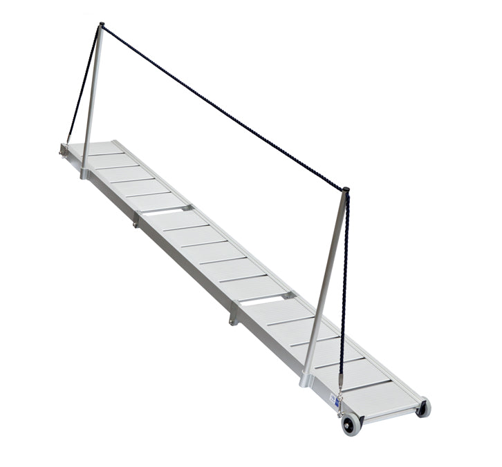 "Classic" gangway, aluminum, foldable in 3 pieces